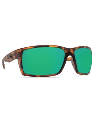 Costa Reefton Sunglasses- green mirror matte retro tortoise