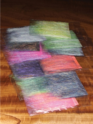 ice dub minnow back shimmer fringe Body Materials, Chenille, Yarns and Tubings
