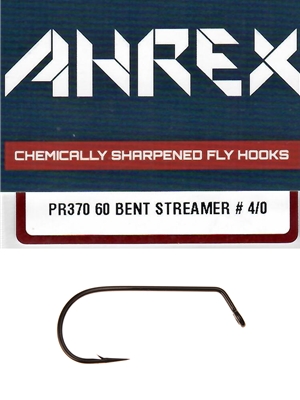 Ahrex PR370 60 Bent Streamer Hooks saltwater fly tying hooks