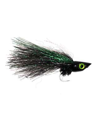 Pole Dancer Fly by Charlie Bisharat- black size 2 flies for saltwater, pike and stripers