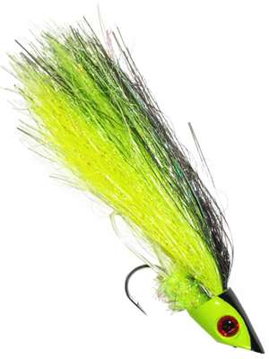 Pole Dancer Fly by Charlie Bisharat- Chartreuse 3/0 Pike Flies