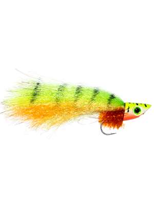 Pole Dancer Fly by Charlie Bisharat- Fire Tiger size 2 flies for saltwater, pike and stripers