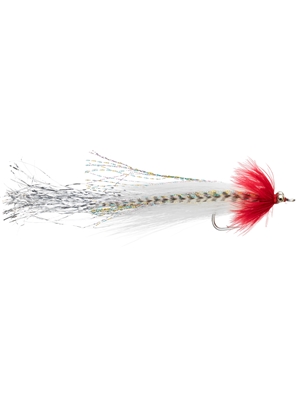 blanton's flashtail whistler red white flies for saltwater, pike and stripers