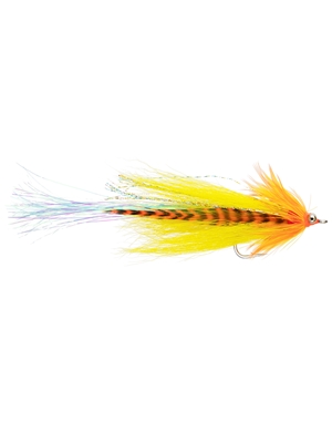blanton's flashtail whistler orange yellow flies for saltwater, pike and stripers