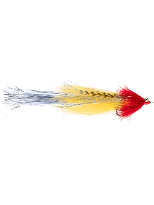 blanton's flashtail whistler red yellow flies for saltwater, pike and stripers