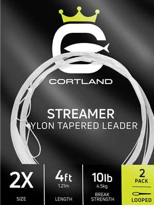 Cortland 4' Streamer Leaders Standard Fly Fishing Leaders - Trout  and  Bass