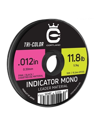 Cortland Tri-Color Indicator Mono Leader Materials - Butts  and  Mids