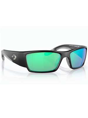 Costa Corbina Pro Sunglasses- matte black with green mirror 580G lenses Costa del Mar