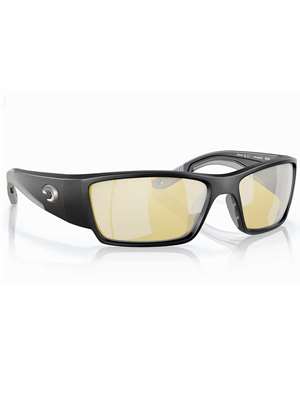 Costa Corbina Pro Sunglasses- matte black with sunrise silver mirror 580G lenses Costa del Mar