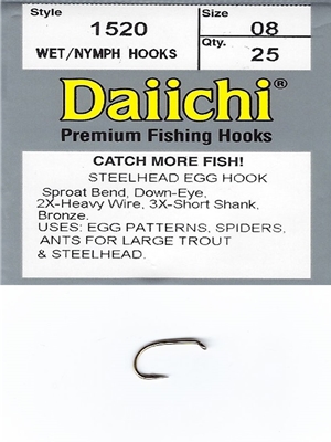 Daiichi 1520 fly hook. Tube Fly Hooks