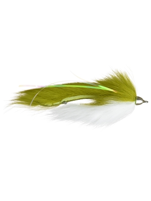 dolly llama fly olive white Modern Streamers - Sculpins
