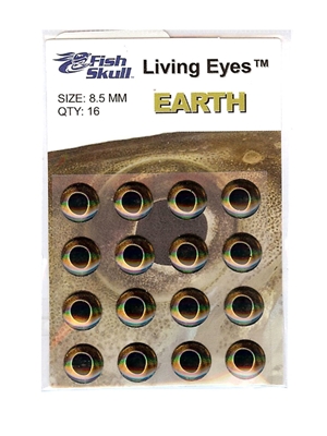 fish skull Living Eyes- Earth Blane Chocklett's Fly Tying Materials at Mad River Outfitters