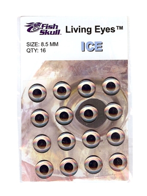 Fish Skull Living Eyes- Ice Blane Chocklett's Fly Tying Materials at Mad River Outfitters