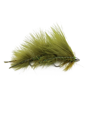 galloup's peanut envy olive Smallmouth Bass Flies- Subsurface