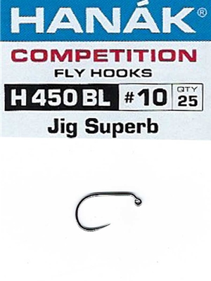 Hanak Competition Fly Hooks- H 450 BL Jig Superb fly hook Barbless Hooks