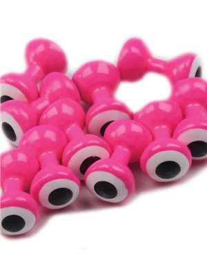 Fl. Pink Double Pupil Lead Eyes New Fly Tying Materials at Mad River Outfitters
