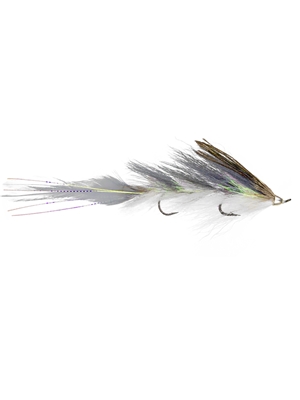 Alex Lafkas' Modern Deceiver Fly- grey white shad flies for saltwater, pike and stripers