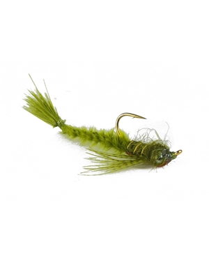 Living Damsel in Olive Smallmouth Bass Flies- Subsurface
