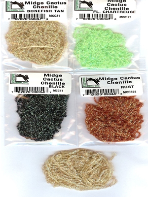 midge cactus chenille Body Materials, Chenille, Yarns and Tubings