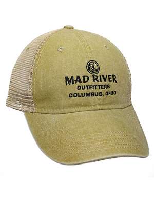 Mad River Outfitters Official Legend Cap in Olive Oil and Khaki at Mad River Outfitters Fly Fishing hats at Mad River Outfitters