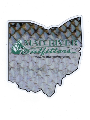 Mad River Outfitters Ohio Logo Sticker Fly Fishing Stickers
