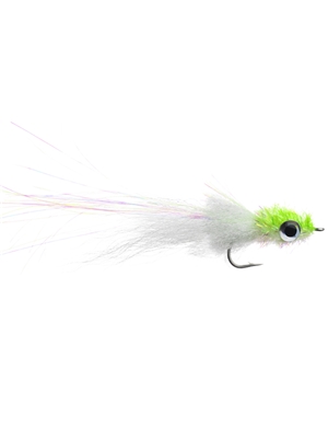 Murdich Minnow streamer chartreuse flies for saltwater, pike and stripers