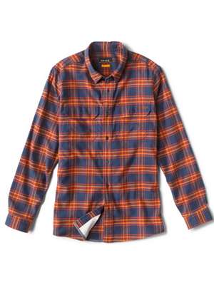 Orvis Flat Creek Tech Flannel Shirt- navy mad river outfitters men's sale items