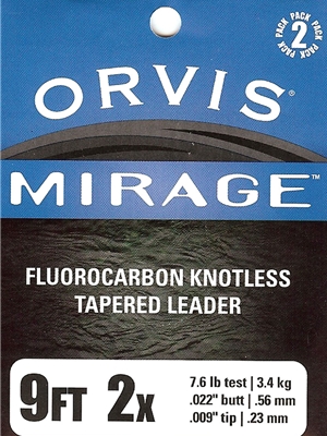 orvis mirage fluorocarbon leaders Standard Fly Fishing Leaders - Trout  and  Bass