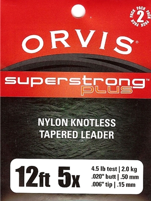 orvis superstrong plus 12' leaders Standard Fly Fishing Leaders - Trout  and  Bass