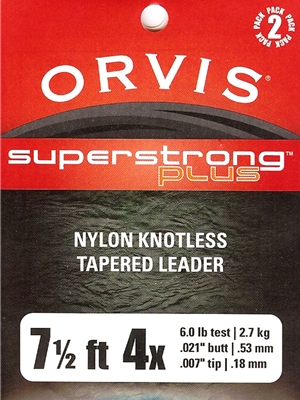 orvis superstrong plus 7 1/2' leaders Standard Fly Fishing Leaders - Trout  and  Bass