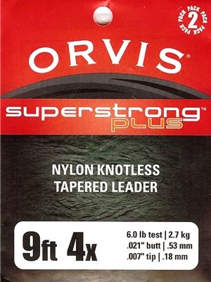 orvis superstrong plus 9' leaders Standard Fly Fishing Leaders - Trout  and  Bass