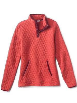 Orvis Women's Quilted Snap Sweatshirt- paprika Orvis Women's Clothing