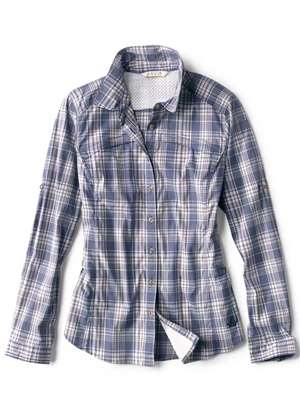 Orvis Women's River Guide Shirt- dusk plaid Fly Fishing Apparel SALE at Mad River Outfitters