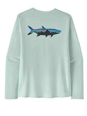 Patagonia Men's Long-Sleeved Capilene Cool Daily Graphic Shirt in Wispy Green X-Dye mad river outfitters men's shirts and tops