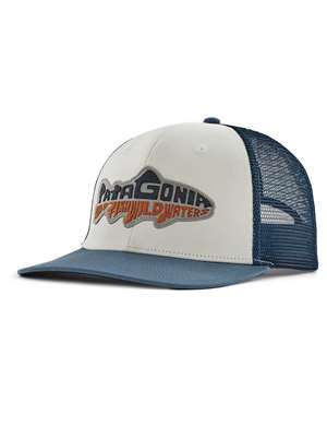 Patagonia Take a Stand Trucker Hat in Wild Waterline: Utility Blue Fly Fishing hats at Mad River Outfitters