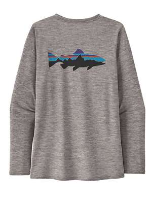 Patagonia Women's Long-Sleeved Capilene Cool Daily Graphic Shirt - Waters in Feather Grey fly fishing sun and bug stuff