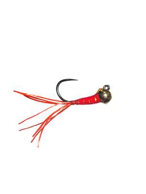 Perdiworm Red Barbless panfish and crappie flies