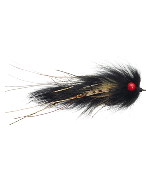 Schultzy's Red Eye Leech fly Smallmouth Bass Flies- Subsurface