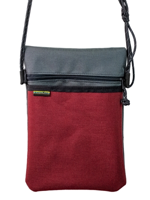 Scioto Made X-Over Shoulder Bag in smoke/wine. Travel Bags
