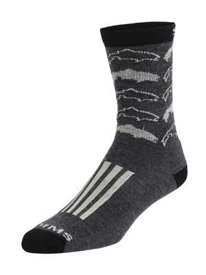 Simms Daily Socks- steel grey Simms Fishing Socks at Mad River Outfitters