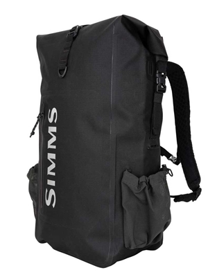 Simms Dry Creek Rolltop Backpack- black Fly Fishing Backpacks at Mad River Outfitters