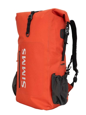 Simms Dry Creek Rolltop Backpack- simms orange Fly Fishing Backpacks at Mad River Outfitters