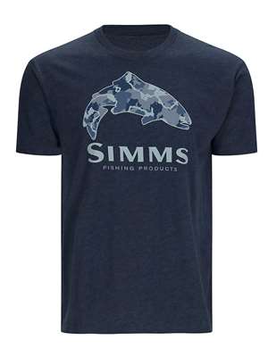 Simms Trout Regiement T-Shirt - navy/heather Fly Fishing T-Shirts at Mad River Outfitters