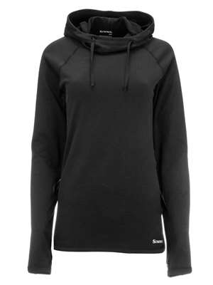 Simms Women's Heavyweight Baselayer Hoody- black Fly Fishing Apparel SALE at Mad River Outfitters
