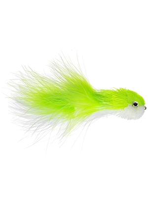 Sabota's Swimmin' Jimmy in Chartreuse / White Modern Streamers - Sculpins