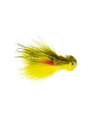 Sabota's Swimmin' Jimmy in Olive / Yellow Smallmouth Bass Flies- Surface