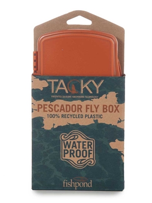 Tacky Pescador Fly Box- burnt orange New Fly Boxes at Mad River Outfitters