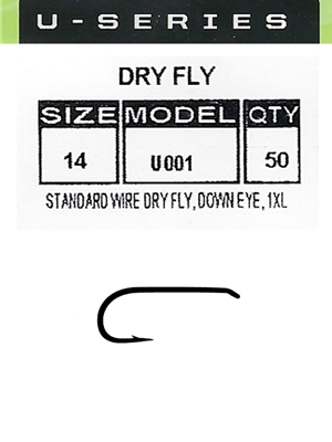 Umpqua U-Series U001 Dry Fly Hooks dry fly hooks
