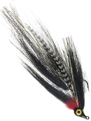 Warpath's Tomahawk fly- black flies for peacock bass