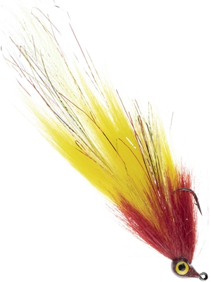 Warpath's Tomahawk fly- red and yellow flies for peacock bass